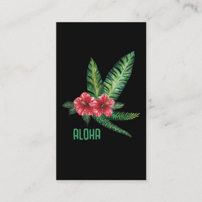 Carte De Visite Hibiscus de fleurs hawaïennes Aloha (Devant)