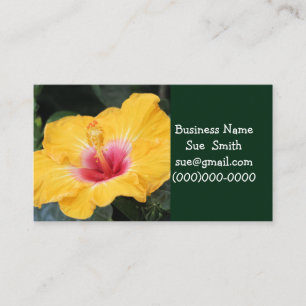 Carte De Visite hibiscus jaune