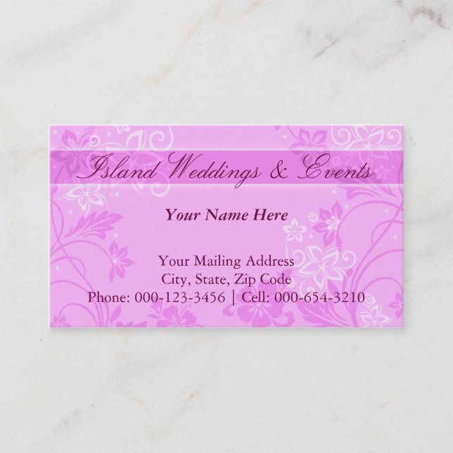 Carte De Visite hibiscus motif.pur ~ bc (Devant)