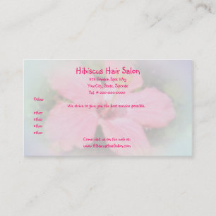 Carte De Visite Hibiscus rose