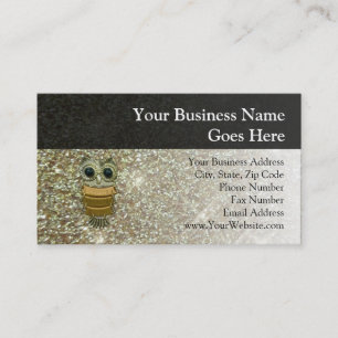 Carte De Visite Hibou bijou en or