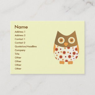 Carte De Visite Hibou de huée