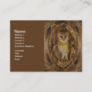 Carte De Visite Hibou rêveur de receveur