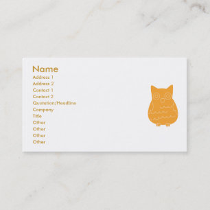 Carte De Visite Hiboux de club de lecture