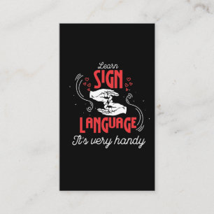 Carte De Visite Hilaried Learn American Sign Language Humour