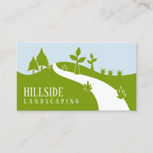 Carte De Visite Hillside vert aménageant le paysagiste en parc de