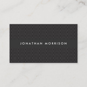Carte De Visite HIP BLACK DIAMOND MOTIF sur DARK GREY