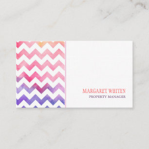 Carte De Visite Hip Chevron Moderne Minimal