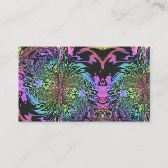 Carte De Visite Hippie Boho Floral Tie Dye Arc-en-ciel (Devant)