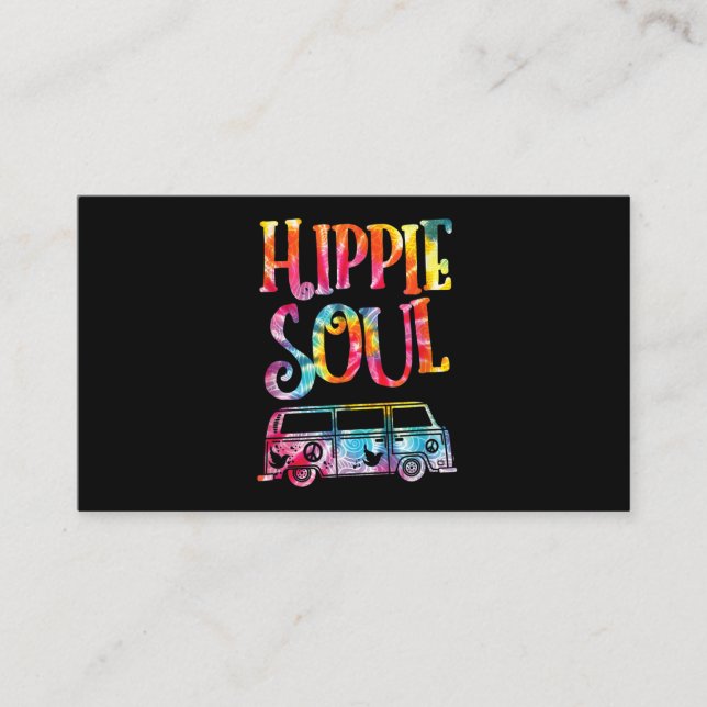 Carte De Visite Hippie Tie Dye Van Hippie Soul (Devant)