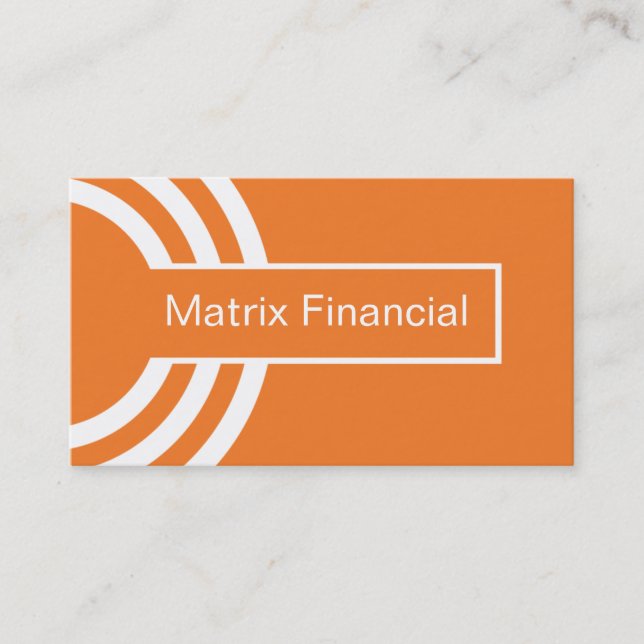 Carte de visite Hipster Urbain, Orange (Devant)