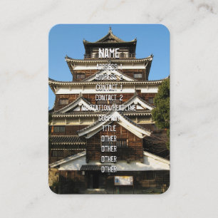 Carte De Visite Hiroshima Castle 広 島 城, Hiroshima, Japon