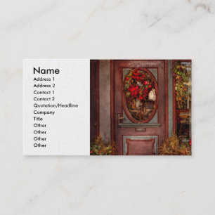 Carte De Visite Hiver - magasin - habillé pour les vacances