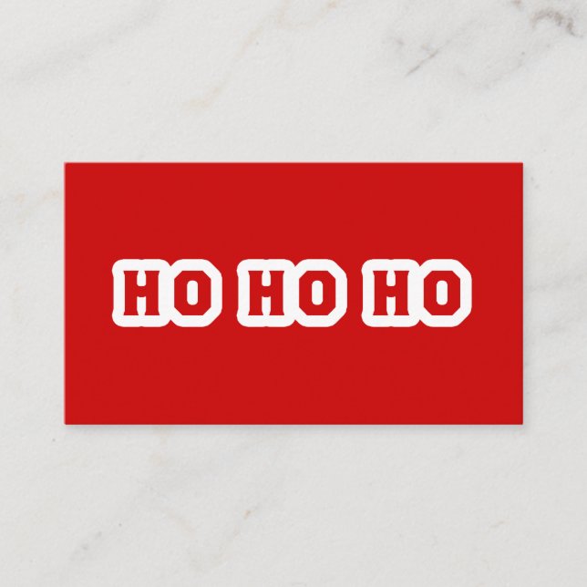 CARTE DE VISITE HO HO HO (Devant)
