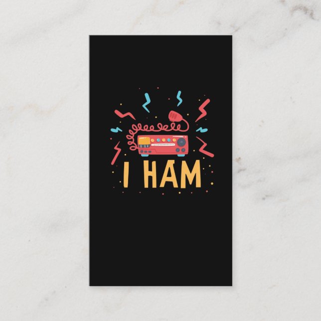 Carte De Visite Hobby à fréquence amateur pour opérateur radio ama (Devant)