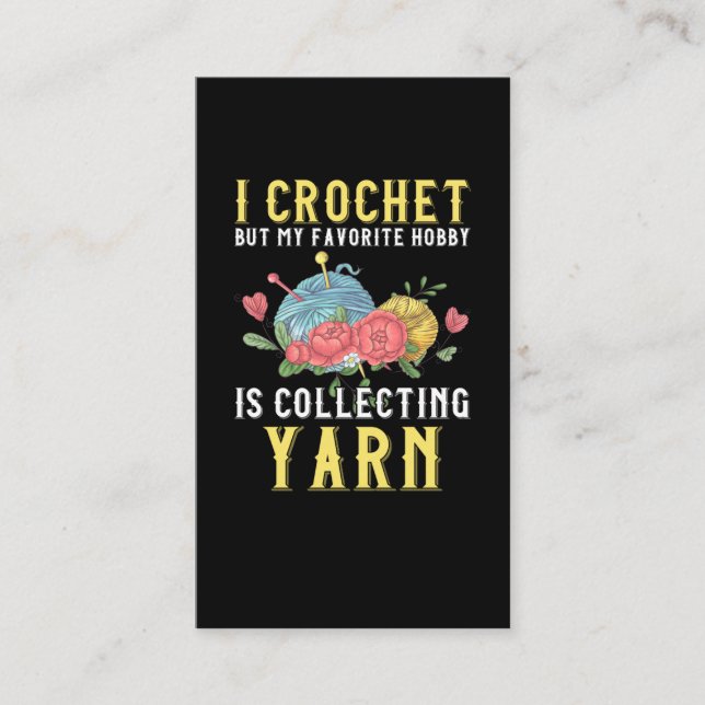 Carte De Visite Hobby de l'artisanat du Crochet Collecte de l'amou (Devant)