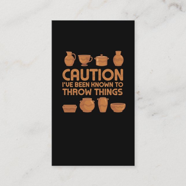 Carte De Visite Hobby de Rude Pottery Art Humour Sculpture (Devant)