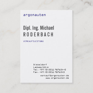 Carte De Visite Hochformat Visitenkarten