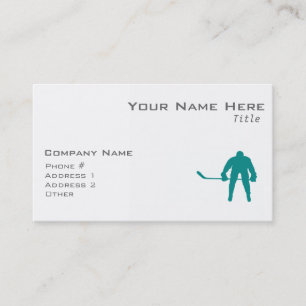 Carte De Visite Hockey turquoise