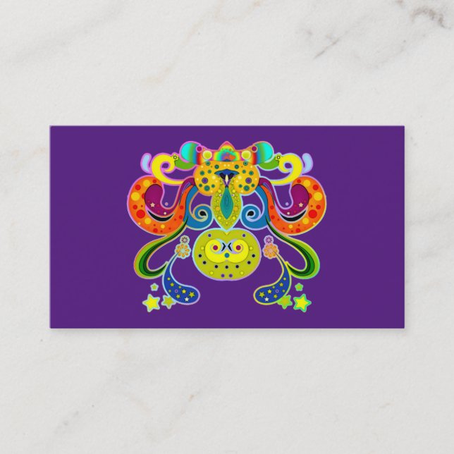 Carte De Visite holiES - abstraite vache sainte heureuse + vos idé (Devant)