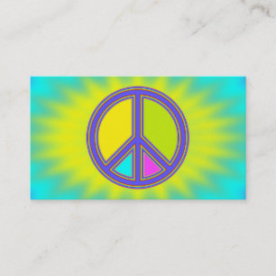 Carte De Visite holiES - panneau coloré PEACE + vos idées