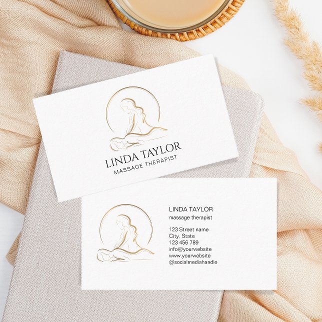 Carte De Visite Holistic Massage Therapy Healer Energy (Créateur téléchargé)