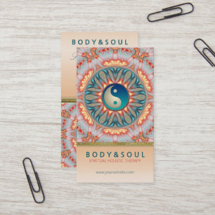 Carte de visite holistique intérieur de Yin Yang