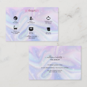 Carte De Visite Hologramme Arrière - plan Neon Candle Care