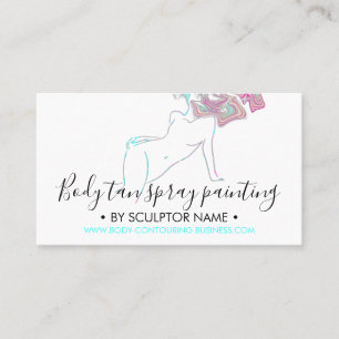 Carte De Visite Hologramme Corps sculpté contour peinture