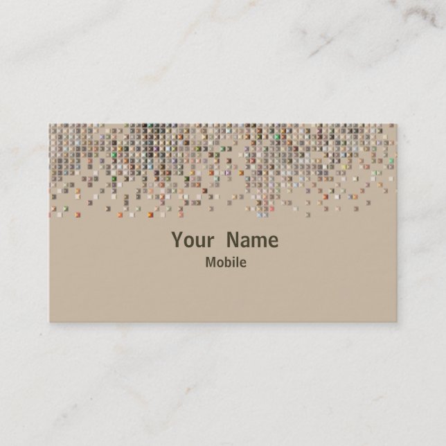 Carte De Visite Hologramme élégant de paillettes (Devant)