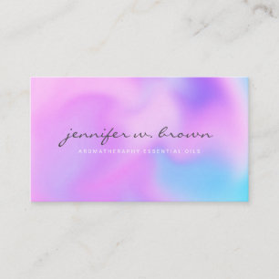 Carte De Visite hologramme huiles essentielles violettes COLORÉES