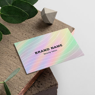 Carte De Visite Hologramme tendance Style Esthétique Feminine