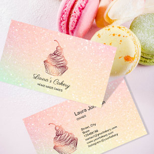 Carte De Visite Holograph Cakes & Sweets Cupcake Maison Boulangeri