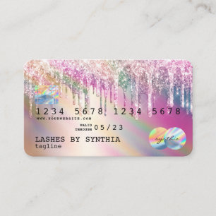 Carte De Visite Holograph Unicorn Drives Modern Credit Card Style