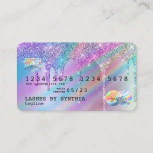 Carte De Visite Holograph Unicorn Drives Modern Credit Card Style