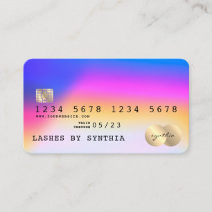 Carte De Visite Holograph Unicorn Modern Credit Card Style