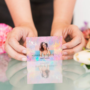 Carte De Visite Holographe Boutique Boutique Drip Code QR Logo Pho