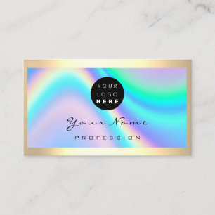 Carte De Visite Holographe de maquillage de logo Eyelash Hair Mode