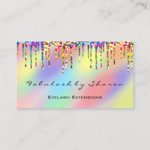 Carte De Visite Holographe de maquillage Eyelash Rainbow Drivers