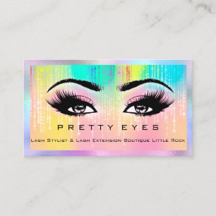 Carte De Visite Holographe de maquillage Holographe en arc-en-ciel