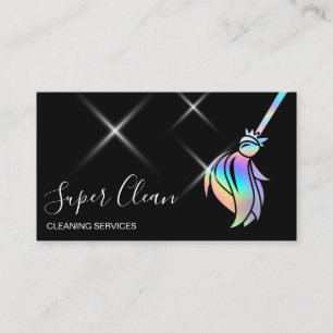 Carte De Visite Holographe de nettoyage domestique