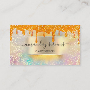 Carte De Visite Holographe Déchets De Monnaie Déchets De Maquill