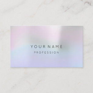 Carte De Visite Holographe gris Abstrait minimal de soie Métalliq
