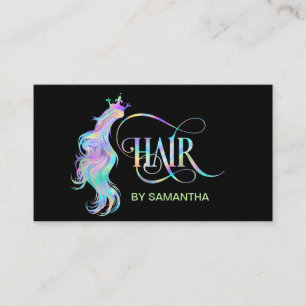 Carte De Visite Holographe Hair styliste typographie extension che