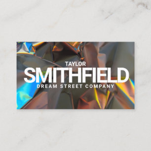 Carte De Visite Holographe Holographique moderne Iridescente