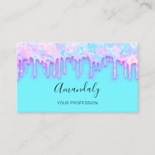 Carte De Visite Holographe professionnel de maquillage de clous