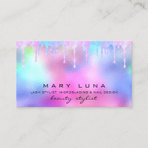 Carte De Visite Holographe professionnel de maquillage Lash Ombre