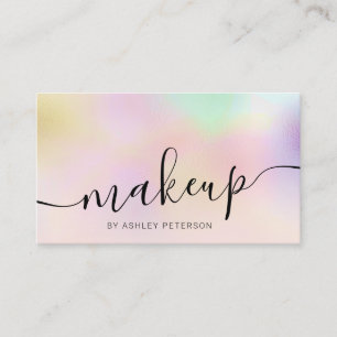 Carte De Visite Holographes modernes : maquillage chic rose cingl