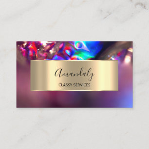 Carte De Visite Holographie Gold du marketing d'affiliation profes