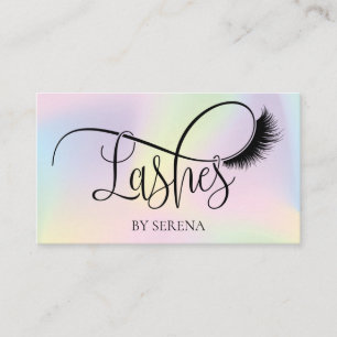 Carte De Visite Holographie Lashes Beauty Maquillage Artiste Holo 